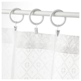 MARIELENA Rideau, blanc/avec ourlet pour tringle, 150x50 cm