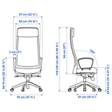 MARKUS Chaise de bureau, Vissle gris foncé, Petit