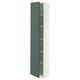 METOD Armoire avec tablettes, blanc/Aspudden gris-vert foncé, 40x37x200 cm