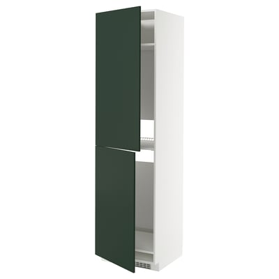 METOD Armoire pour réfrig./congélateur, blanc/Havstorp vert profond, 60x60x220 cm
