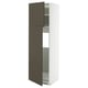 METOD Armoire réfrigérateur + 2 portes, blanc/Havstorp brun-beige, 60x60x200 cm