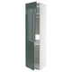 METOD Armoire réfrigérateur/congél+3ptes, blanc/Kallarp gris-vert foncé brillant, 60x60x240 cm