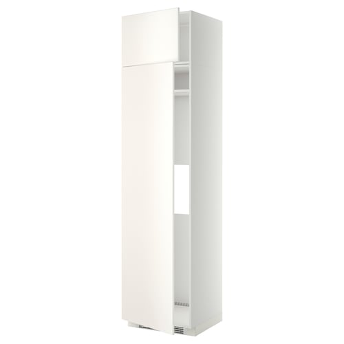 METOD Armoire réfrigérateur/congélateur, blanc/Veddinge blanc, 60x60x240 cm
