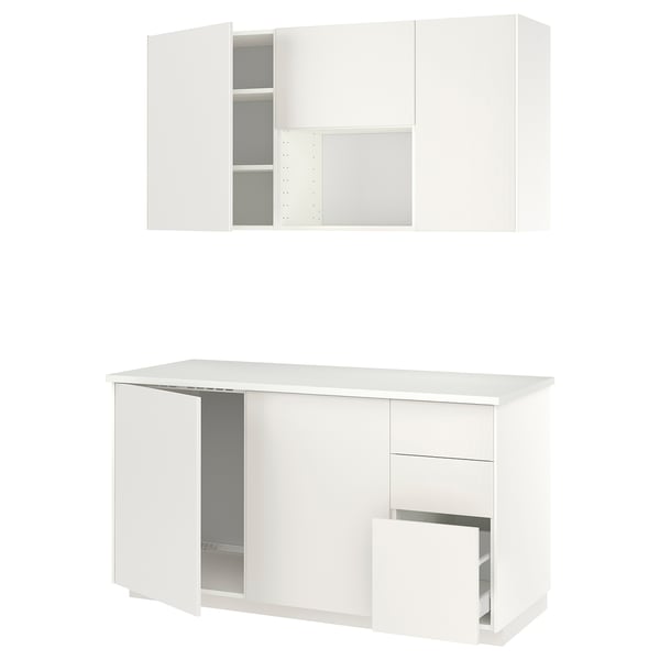 METOD Cuisine, blanc/Veddinge blanc, 170x60x227 cm