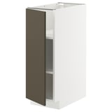 METOD Élément bas avec tablettes, blanc/Havstorp brun-beige, 30x60 cm
