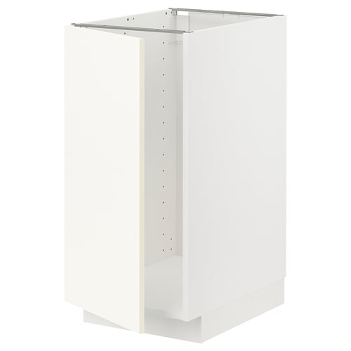 METOD Élément bas évier/tri, blanc/Vallstena blanc, 40x60 cm