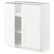 METOD Élément bas tablette/2portes, blanc Enköping/blanc effet bois, 80x37 cm
