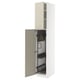 METOD Élément haut + rangements prod entr, blanc/Havstorp beige, 40x60x220 cm