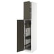 METOD Élément haut + rangements prod entr, blanc/Havstorp brun-beige, 40x60x220 cm