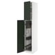 METOD Élément haut + rangements prod entr, blanc/Havstorp vert profond, 40x60x220 cm