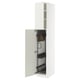 METOD Élément haut + rangements prod entr, blanc/Veddinge blanc, 40x60x220 cm