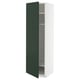 METOD Élément haut + tablettes/corbeille, blanc/Havstorp vert profond, 60x60x200 cm