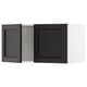 METOD Élément mural 2 portes, blanc/Lerhyttan teinté noir, 80x40 cm