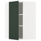 METOD Élément mural angle + tablettes, blanc/Havstorp vert profond, 68x100 cm