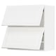 METOD Élément mural horizontal+2 portes, blanc Enköping/blanc effet bois, 80x80 cm