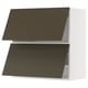 METOD Élément mural horizontal+2 portes, blanc/Havstorp brun-beige, 80x80 cm
