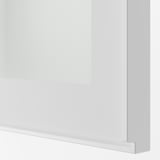 METOD Élément mural horizontal vitré, blanc/Hejsta verre transparent blanc, 60x40 cm