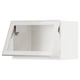 METOD Élément mural horizontal vitré, blanc/Hejsta verre transparent blanc, 60x40 cm