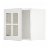 METOD Élément mural porte vitrée, blanc/Stensund blanc, 40x40 cm