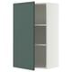 METOD Élément mural + tablettes, blanc/Aspudden gris-vert foncé, 60x100 cm