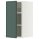 METOD Élément mural + tablettes, blanc/Aspudden gris-vert foncé, 30x60 cm