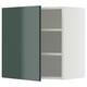 METOD Élément mural + tablettes, blanc/Kallarp gris-vert foncé brillant, 60x60 cm