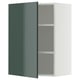 METOD Élément mural + tablettes, blanc/Kallarp gris-vert foncé brillant, 60x80 cm