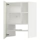 METOD Élt mur pr hotte av tabl/pte, blanc/Bodbyn blanc cassé, 60x80 cm