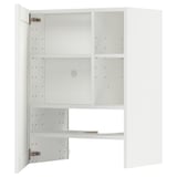 METOD Élt mur pr hotte av tabl/pte, blanc Enköping/blanc effet bois, 60x80 cm