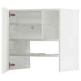 METOD Élt mur pr hotte av tabl/pte, blanc/Havstorp beige, 60x60 cm