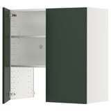 METOD Élt mur pr hotte av tabl/pte, blanc/Havstorp vert profond, 80x80 cm