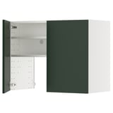 METOD Élt mur pr hotte av tabl/pte, blanc/Havstorp vert profond, 80x60 cm