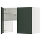 METOD Élt mur pr hotte av tabl/pte, blanc/Havstorp vert profond, 80x60 cm