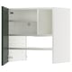 METOD Élt mur pr hotte av tabl/pte, blanc/Havstorp vert profond, 60x60 cm