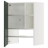 METOD Élt mur pr hotte av tabl/pte, blanc/Havstorp vert profond, 60x80 cm