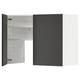 METOD Élt mur pr hotte av tabl/pte, blanc/Nickebo anthracite mat, 80x60 cm