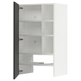 METOD Élt mur pr hotte av tabl/pte, blanc/Nickebo anthracite mat, 60x100 cm