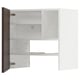 METOD Élt mur pr hotte av tabl/pte, blanc/Sinarp brun, 60x60 cm