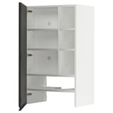 METOD Élt mur pr hotte av tabl/pte, blanc/Upplöv anthracite mat, 60x100 cm