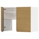 METOD Élt mur pr hotte av tabl/pte, blanc/Voxtorp motif chêne, 80x60 cm