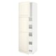 METOD / MAXIMERA Armoire 2 portes/4 tiroirs, blanc/Bodbyn blanc cassé, 60x60x200 cm