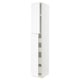 METOD / MAXIMERA Armoire 2 portes/4 tiroirs, blanc Enköping/blanc effet bois, 40x60x240 cm