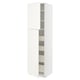 METOD / MAXIMERA Armoire 2 portes/4 tiroirs, blanc/Havstorp beige, 60x60x220 cm