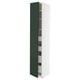 METOD / MAXIMERA Armoire 2 portes/4 tiroirs, blanc/Havstorp vert profond, 40x60x220 cm