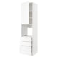 METOD / MAXIMERA Armoire four+porte/3 tiroirs, blanc Enköping/blanc effet bois, 60x60x240 cm