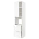 METOD / MAXIMERA Armoire pour four+porte/2 tiroirs, blanc Enköping/blanc effet bois, 60x60x240 cm