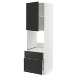 METOD / MAXIMERA Él ar p four+tir/2fcs/1timoy/2t h, blanc/Nickebo anthracite mat, 60x60x200 cm