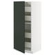METOD / MAXIMERA Élément armoire avec tiroirs, blanc/Havstorp vert profond, 60x60x140 cm