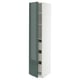 METOD / MAXIMERA Élément armoire avec tiroirs, blanc/Kallarp gris-vert foncé brillant, 40x60x200 cm