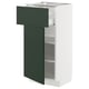 METOD / MAXIMERA Élément bas avec tiroir/porte, blanc/Havstorp vert profond, 40x37 cm